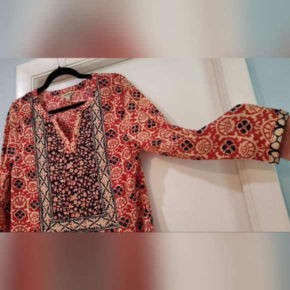 Women's Lucky Brand Floral Boho Long Sleeve Blouse, Size L - Picture 6 of 13